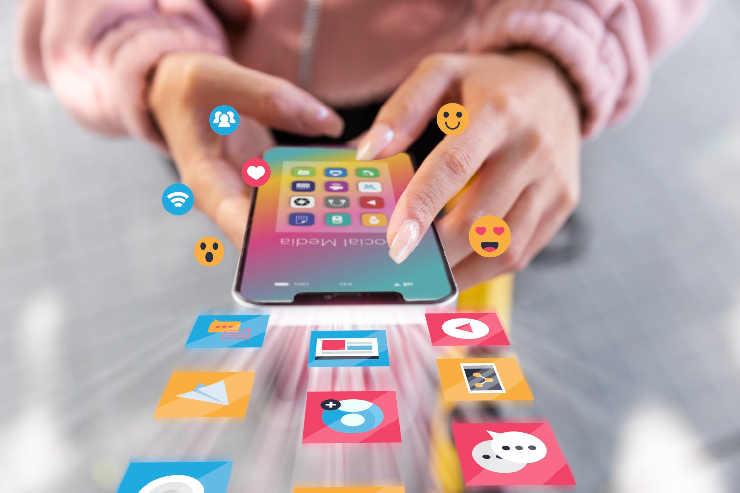 Celular com apps de redes sociais - apelação Instagram negada